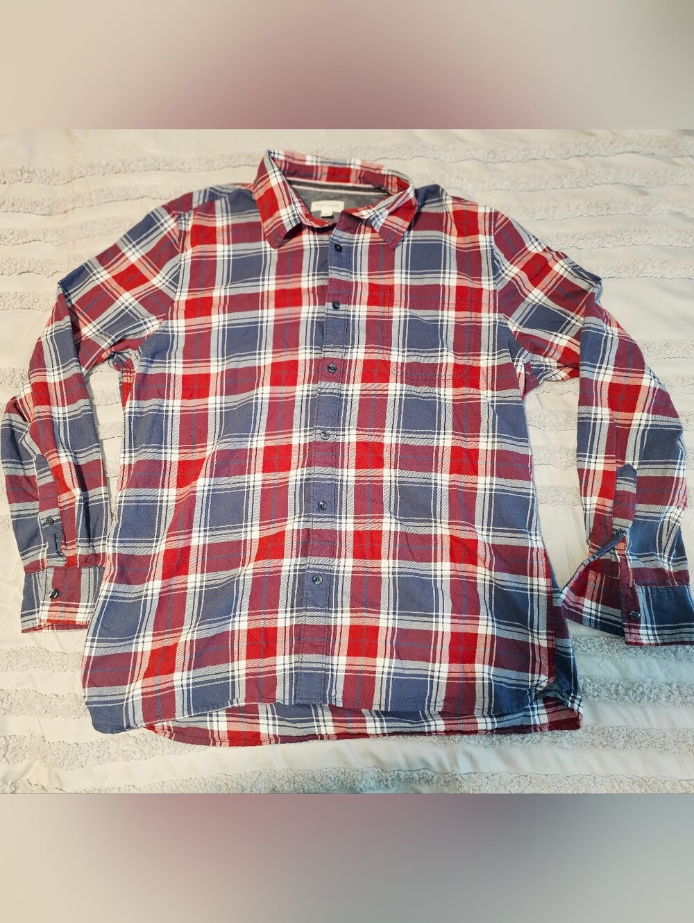 Sun+Stone Men's Plaid Button-Up Shirt - XL